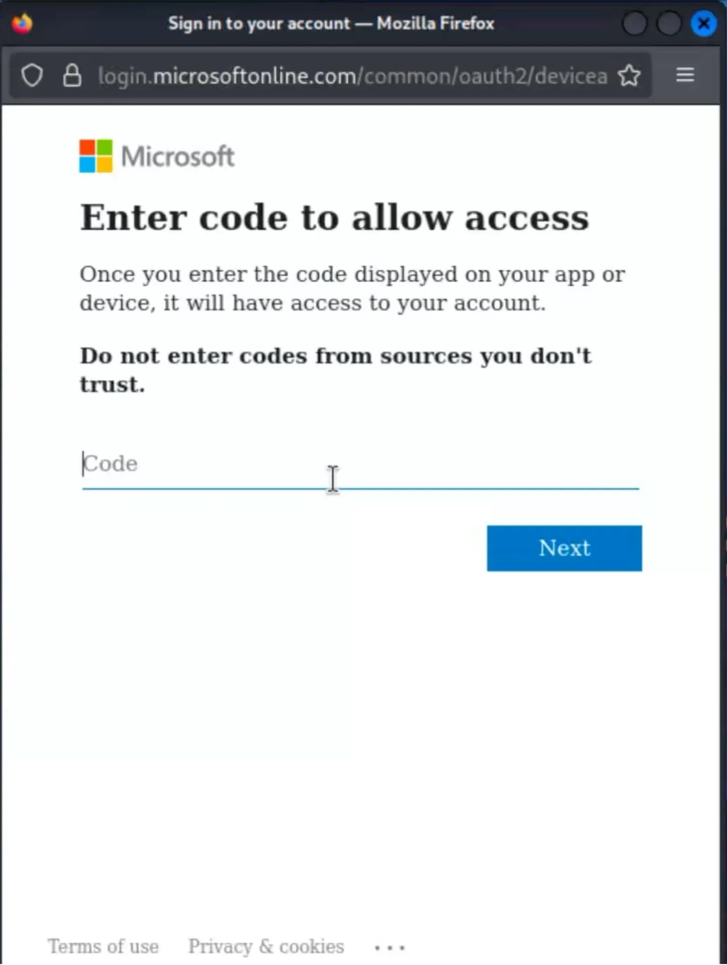 CieloFlor様ご確認ページ Black Arrow Cyber Advisory - 10 April 2026 - Microsoft device code